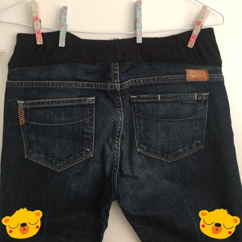 Paige maternity bootcut short length jeans